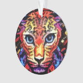 Dieser farbenfrohe Leopard-Look Ornament (Vorderseite)