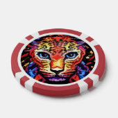 Dieser farbenfrohe Leopard-Look  Pokerchips (Einzeln)