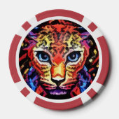Dieser farbenfrohe Leopard-Look  Pokerchips (Rückseite)