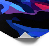 Dieser farbenfrohe Leopard-Look Poster (Ecke)