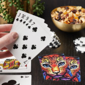 Dieser farbenfrohe Leopard-Look Spielkarten (In Situ)