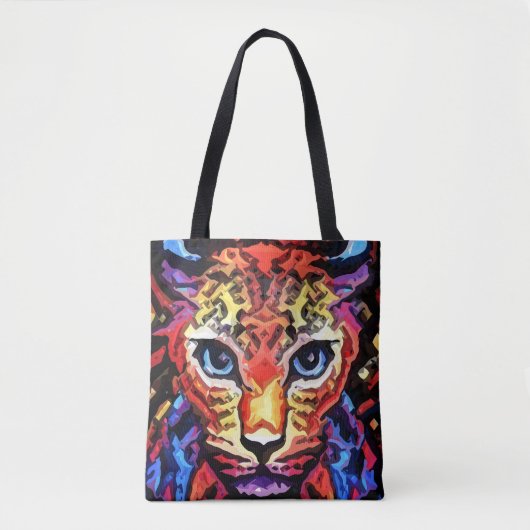 Dieser farbenfrohe Leopard-Look Tasche (Vorderseite)