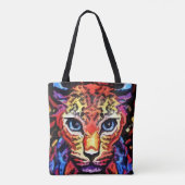 Dieser farbenfrohe Leopard-Look Tasche (Rückseite)
