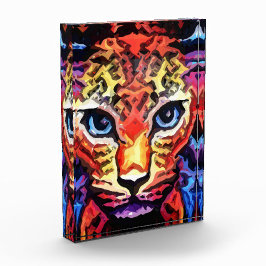 Dieser farbenfrohe Leoparden-Look  Fotoblock