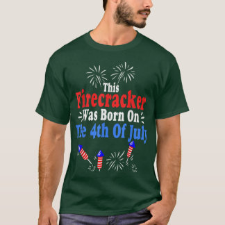 Dieser Firecracker wurde am 4. Juli Geboren T-Shirt