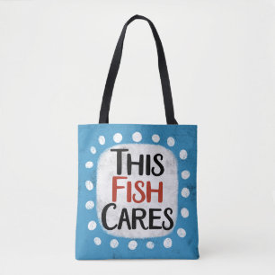 Dieser Fisch kariert Totbeutel Tasche