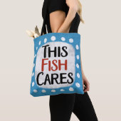 Dieser Fisch kariert Totbeutel Tasche (Von Nahem)