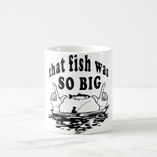 Dieser Fisch war so groß Kaffeetasse (Mittel)