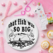 Dieser Fisch war so groß Pappteller (Party)