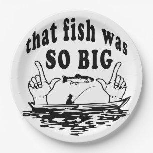 Dieser Fisch war so groß Pappteller