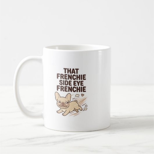 Dieser französische Seitwärtsblick Lustiger franzö Kaffeetasse (Links)