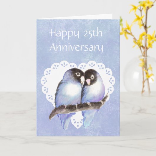 Dieser Fun Anniversary Love Vogel Spaß anpassen Karte (Gelbe Blume)