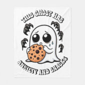 Dieser Geist hat Angst und Snacks Fleecedecke (Vorderseite)