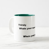 Dieser Geschmack wie Mist., was ist Ihr Problem? , Zweifarbige Tasse (Vorderseite Links)