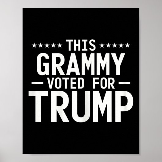 Dieser Grammy stimmte für Trump 2024 für eine Prou Poster (Vorne)
