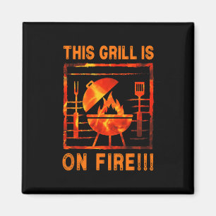 Dieser Grill steht in Flammen Bbq B-b-q R-b-q Lust Magnet