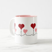 Dieser Herzschlag ist für Sie Zweifarbige Tasse (Vorderseite Links)