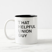 Dieser hilfreiche Gewerkschaft-Typ (THUG) Zweifarbige Tasse (Links)