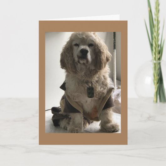 DIESER HUND IST BEREIT ZU SAGEN "GLÜCKLICHER GEBUR KARTE (Vorderseite)