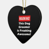 Dieser HundeGroomer ist- das Ausflippen Keramikornament (Links)