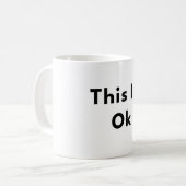 Dieser Ist Okay Minimaler Textbecher Kaffeetasse (Vorderseite Links)