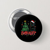 Dieser Jolly genug Black Cat Frohe Weihnachtsbaum Button (Vorne & Hinten)
