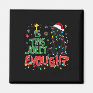 Dieser Jolly genug Black Cat Frohe Weihnachtsbaum  Magnet