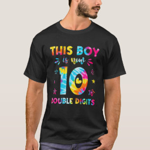 Dieser Junge 10. Geburtstag Gefärbte Krawatte zwe T-Shirt