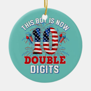 Dieser Junge ist jetzt 10 zweistellige Ziffern 4.  Keramik Ornament
