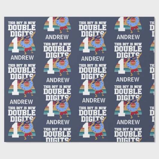 Dieser Junge ist jetzt zweistellig, sonniger 10. G Geschenkpapier (Flach)