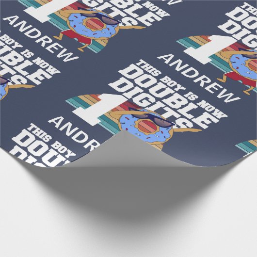 Dieser Junge ist jetzt zweistellig, sonniger 10. G Geschenkpapier (Ecke)