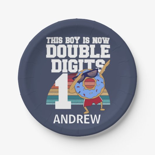 Dieser Junge ist jetzt zweistellig, sonniger 10. G Pappteller (Vorderseite)