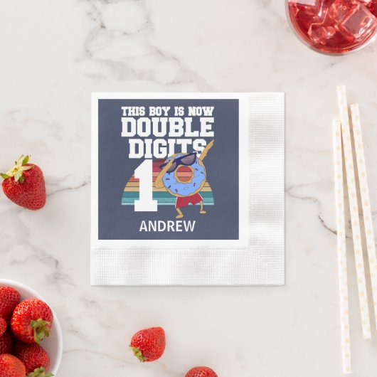 Dieser Junge ist jetzt zweistellig, sonniger 10. G Serviette (Beispiel)