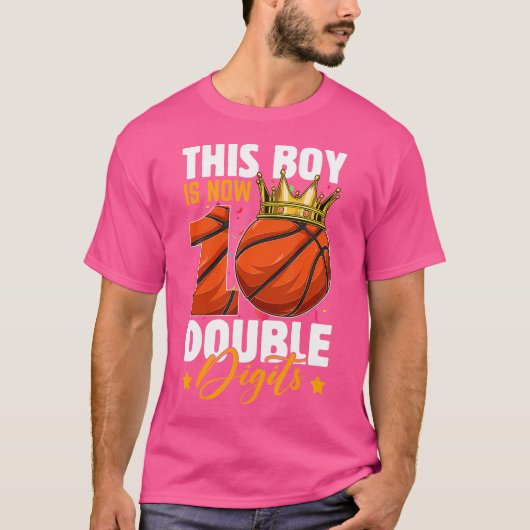Dieser Junge jetzt 10 Doppelziffern Basketball 10 T-Shirt (Vorderseite)