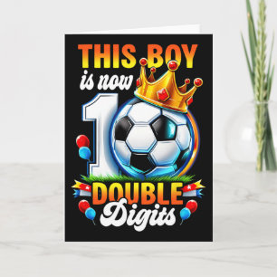 Dieser Junge jetzt 10 Doppelziffern Fußball 10 Jah Karte