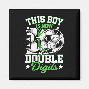 Dieser Junge jetzt 10 Doppelziffern Fußball 10 Jah Magnet