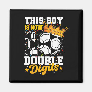 Dieser Junge jetzt 10 Doppelziffern Fußball 10 Jah Magnet