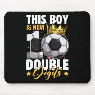 Dieser Junge jetzt 10 Doppelziffern Fußball 10 Jah Mousepad
