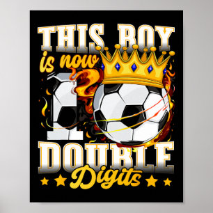 Dieser Junge jetzt 10 Doppelziffern Fußball 10 Jah Poster