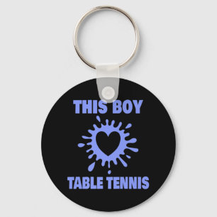 Dieser Junge Liebe Tischtennis-Tennisspielplatz Schlüsselanhänger