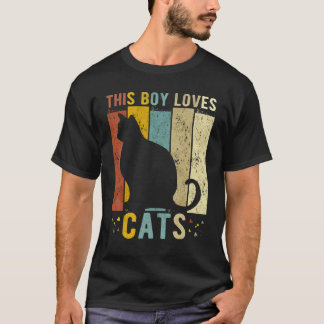 Dieser Junge Lieben Katzen Jungs Katze T-Shirt