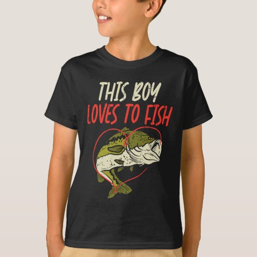 Dieser Junge Lieben, mit einer Familie zu fischen, T-Shirt (Vorderseite)