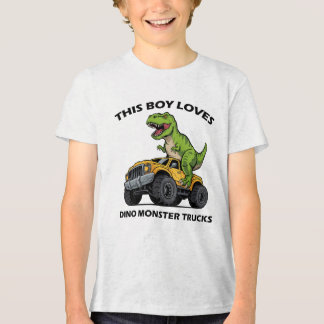 Dieser Junge Lieben Monster Trucks - Dinosaurier M Tri-Blend Shirt