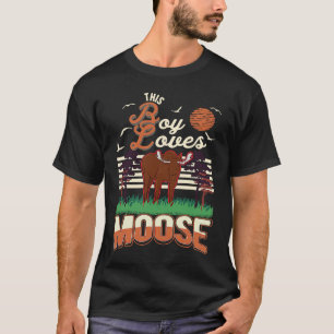 Dieser Junge Lieben Moose Skandinavien Elch Antler T-Shirt