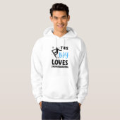 Dieser Junge Lieben Snowboarden, Snowboarder Fan Hoodie (Vorne ganz)