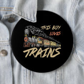 Dieser Junge Lieben trainiert Funny Train Lover Ge Button (Beispiel)