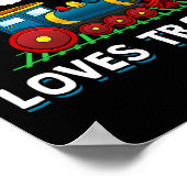 Dieser Junge Lieben trainiert Lokomotiven und Wage Poster (Ecke)