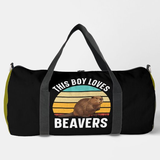 Dieser Junge liebt Biber Duffle Bag (Vorderseite)