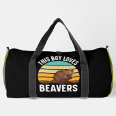 Dieser Junge liebt Biber Duffle Bag (Rückseite)