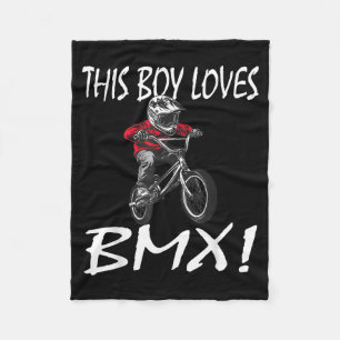 Dieser Junge liebt BMX, Kinder BMX Fleecedecke